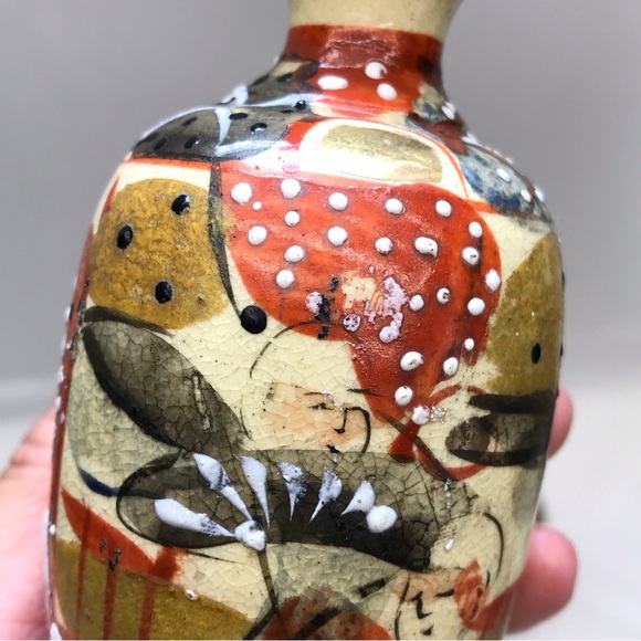 Mid-Century MINIATURE Moriage Ceramic Vases, Set of 3 - Picture 12 of 14